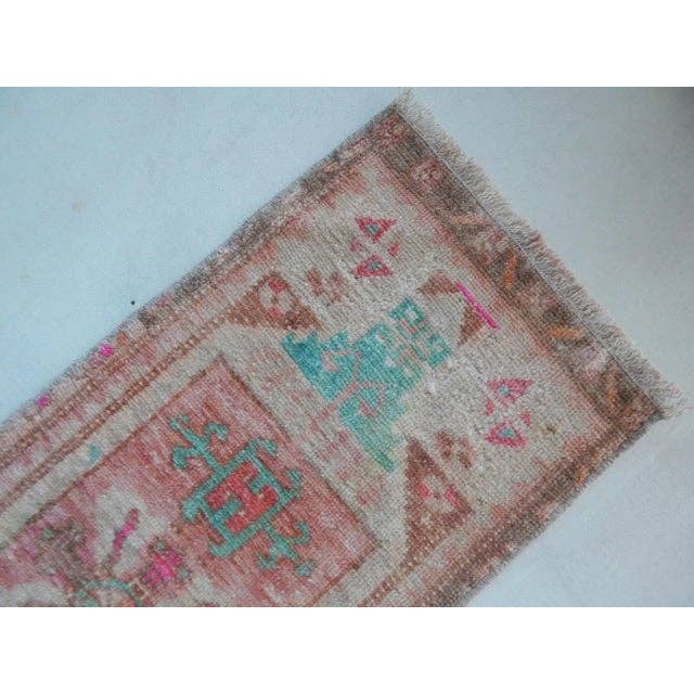 Vintage Turkish Rug 17'' x 39''