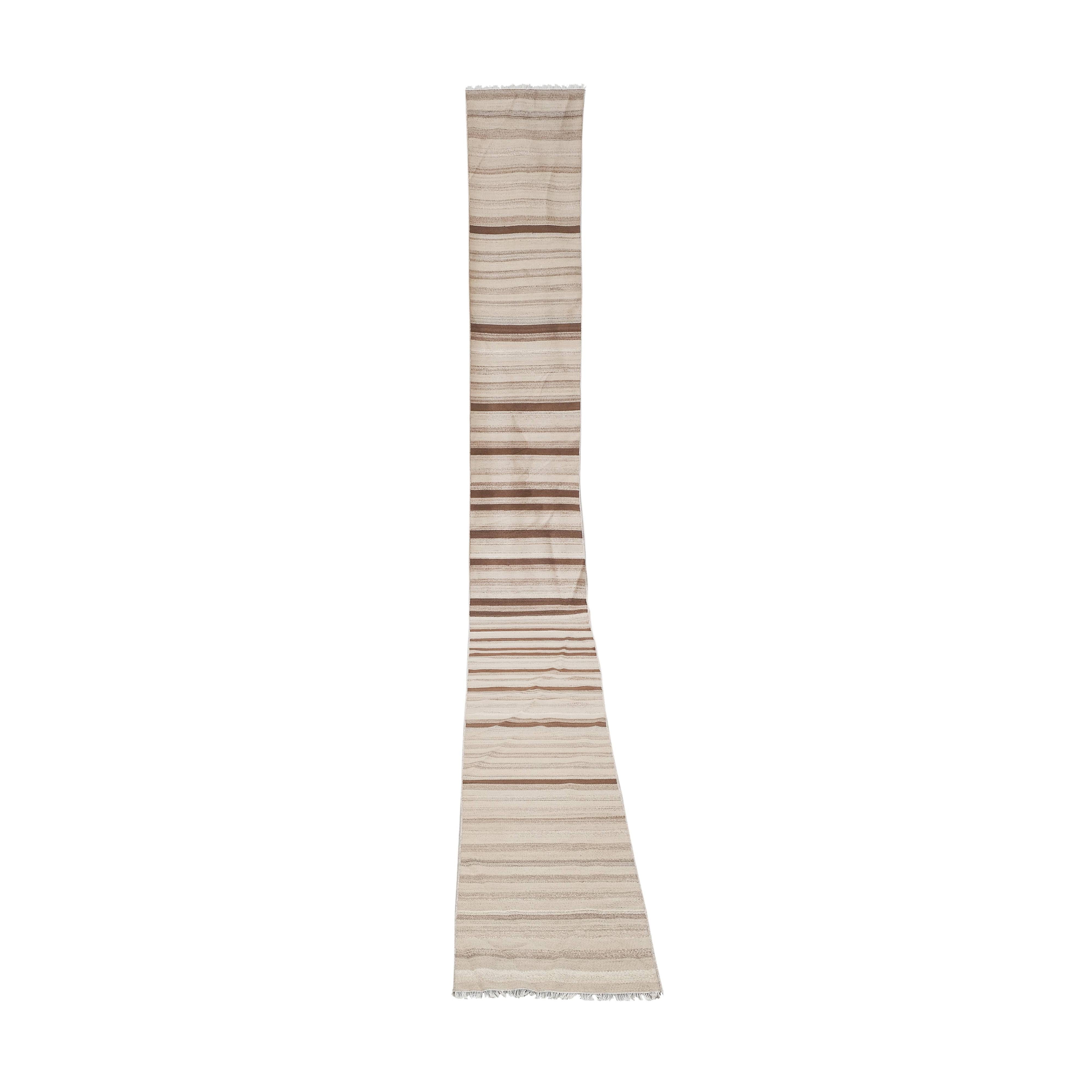 Vintage Turkish Kilim Runner 2'1'' x 20'6''
