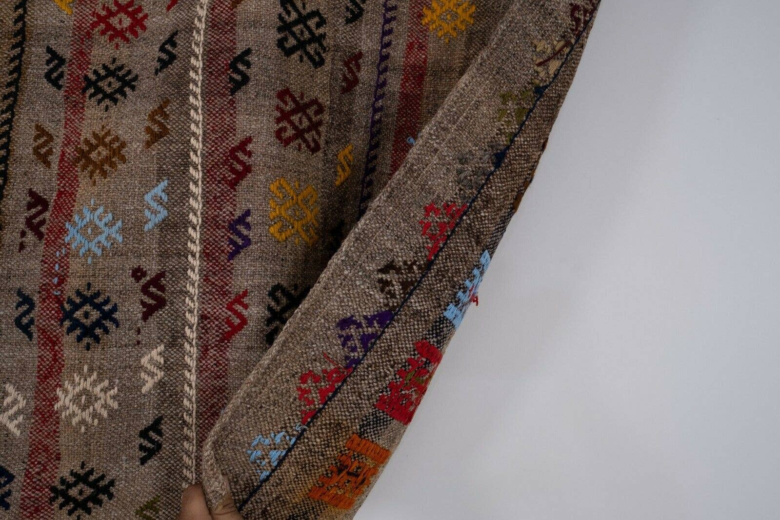 Vintage Turkish Kilim Runner 3'3'' x 9'3''