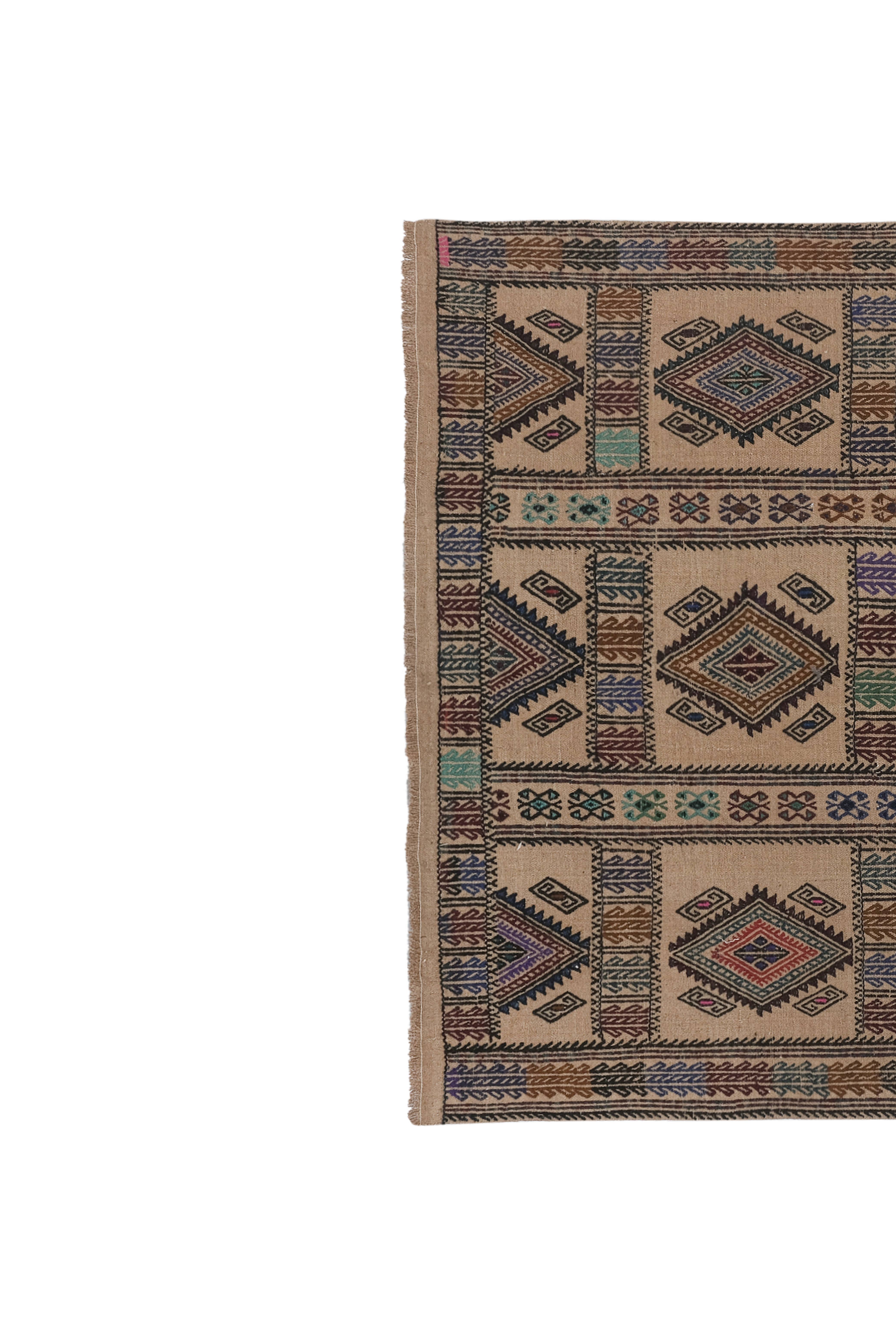 Vintage Turkish Kilim Rug 4'11'' x 7'3''
