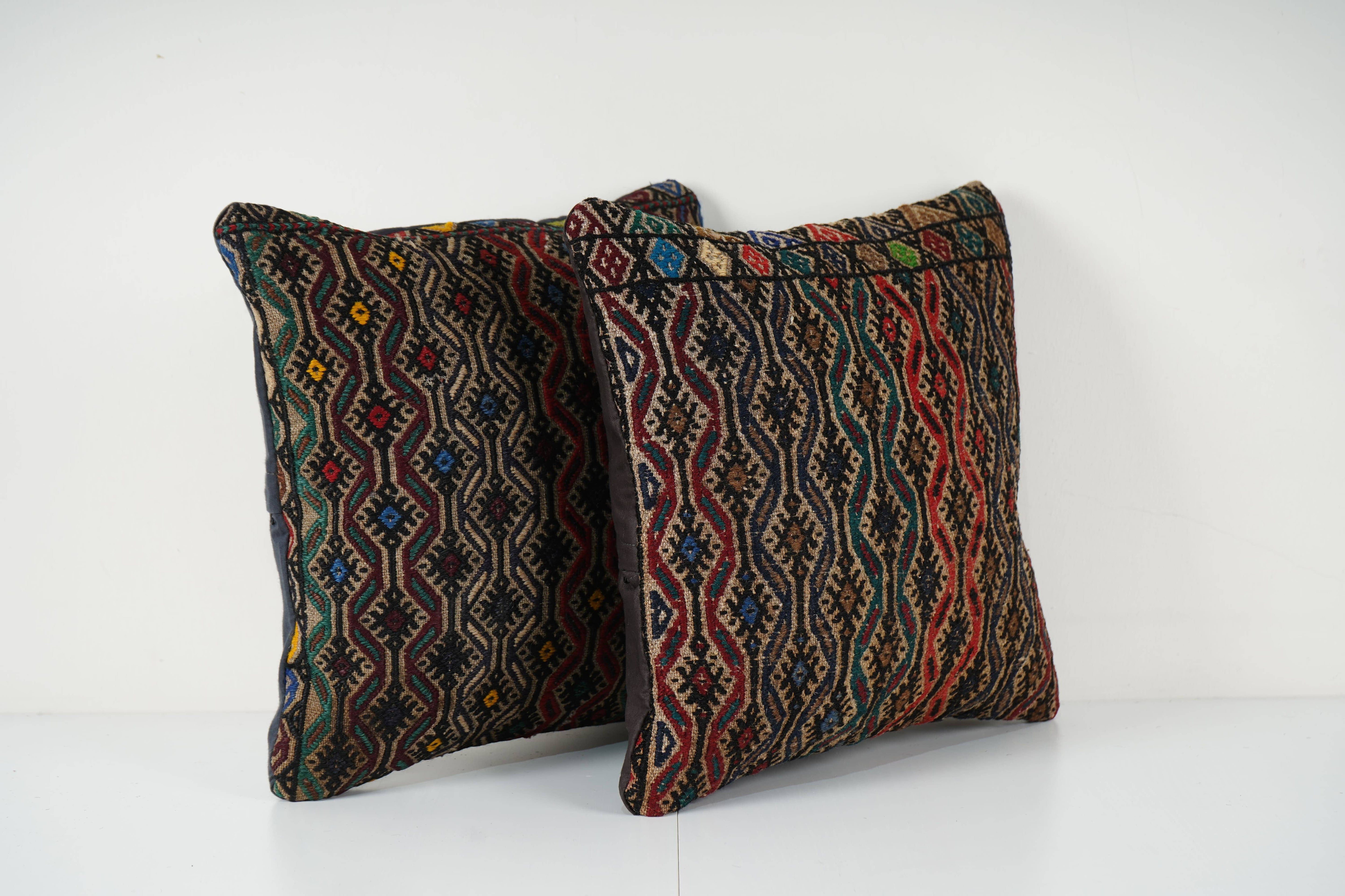 Kilim Pillow Cover Set of 2 | 16'' x 16''