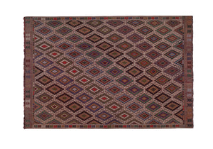Vintage Turkish Kilim Rug 5'6'' x 8'5''