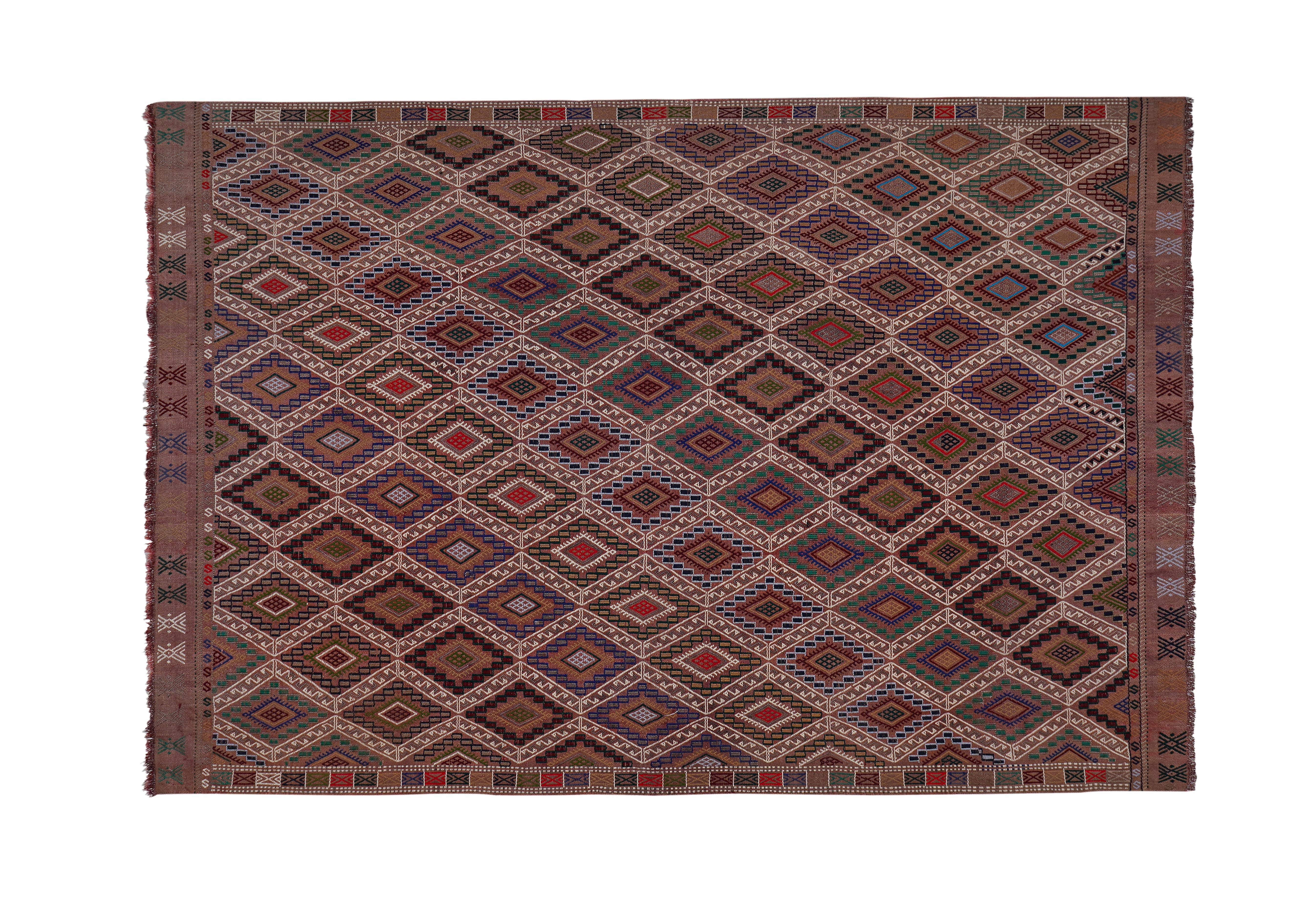 Vintage Turkish Kilim Rug 5'6'' x 8'5''