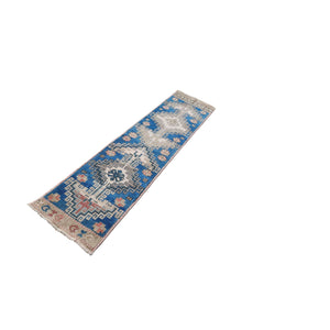 Vintage Turkish Anatolian Oushak Runner 1'9'' x 6'9''