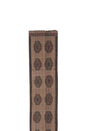 Vintage Turkish Kilim Runner 1'4'' x 13'1''