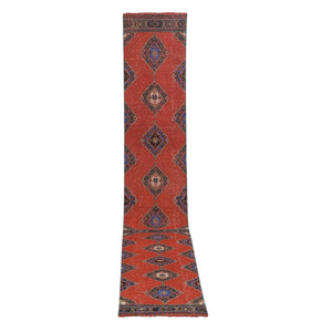 Vintage Turkish Runner Rug 3' x 21'8''