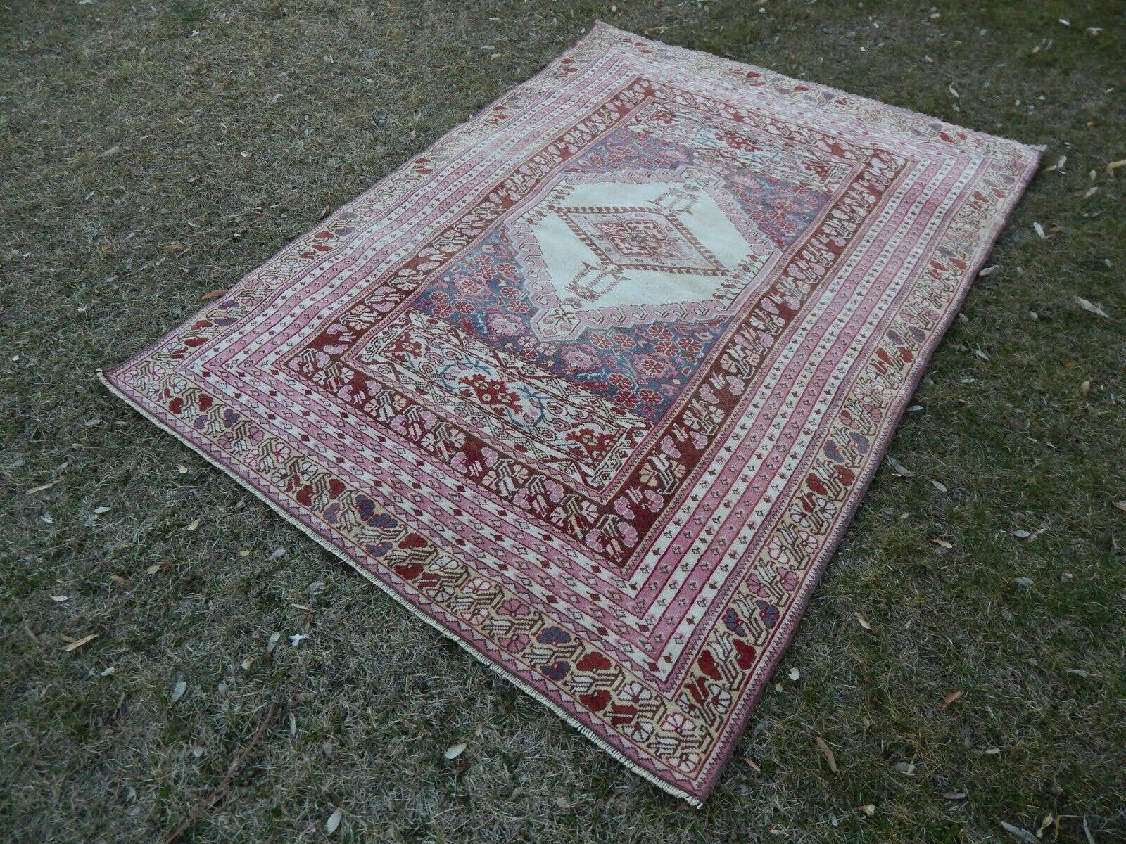 Vintage Turkish Kars Rug 4'5'' x 6'