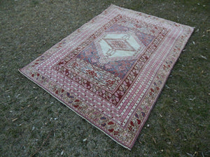 Vintage Turkish Kars Rug 4'5'' x 6'