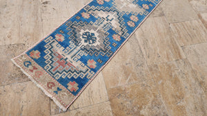 Vintage Turkish Anatolian Oushak Runner 1'9'' x 6'9''