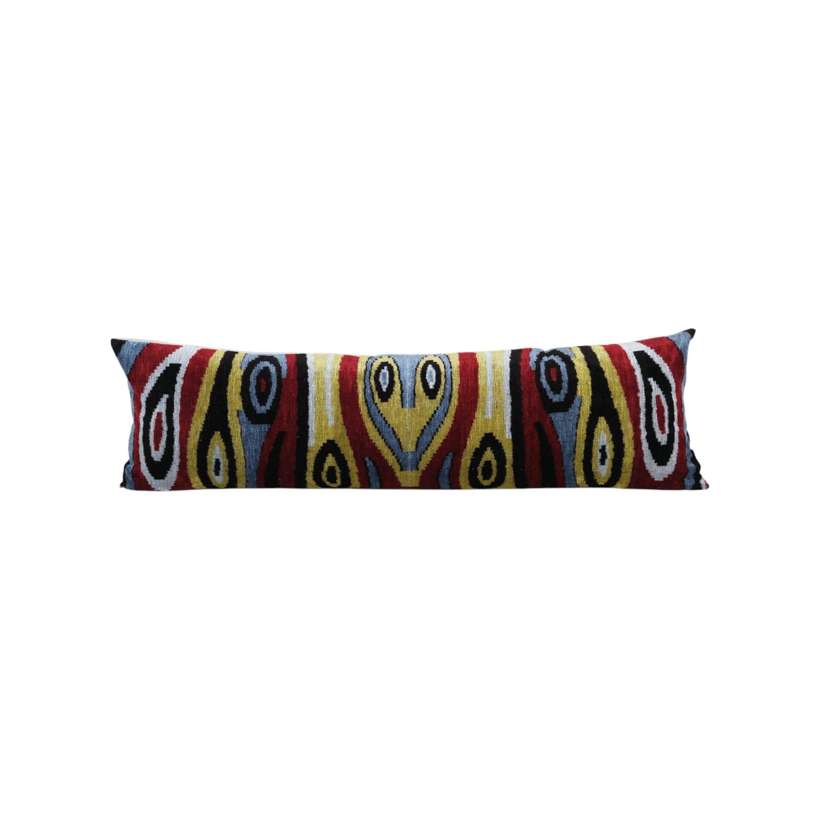 Silk Ikat Velvet Pillow Cover | 14'' x 47''
