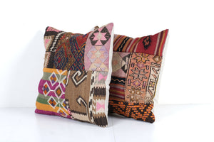Kilim Patchwork Pillow Cover Set of 2 | 20'' x 20''