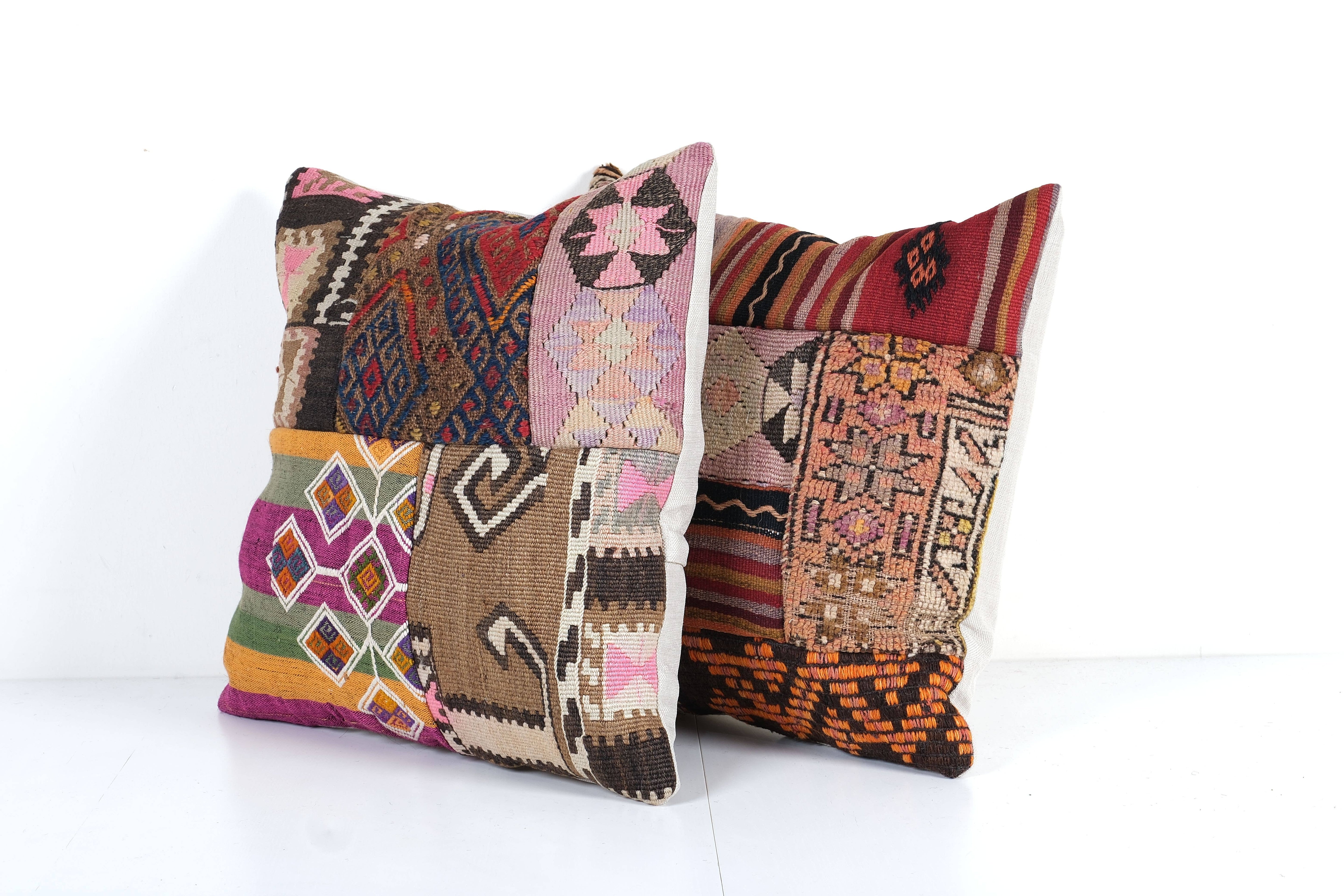 Kilim Patchwork Pillow Cover Set of 2 | 20'' x 20''