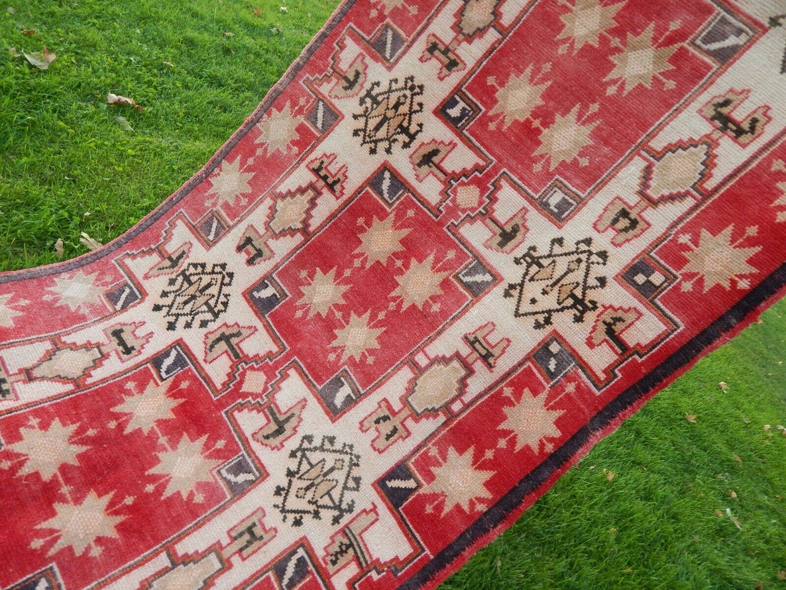 Vintage Turkish Anatolian Runner Rug 3'9'' x 8'2''