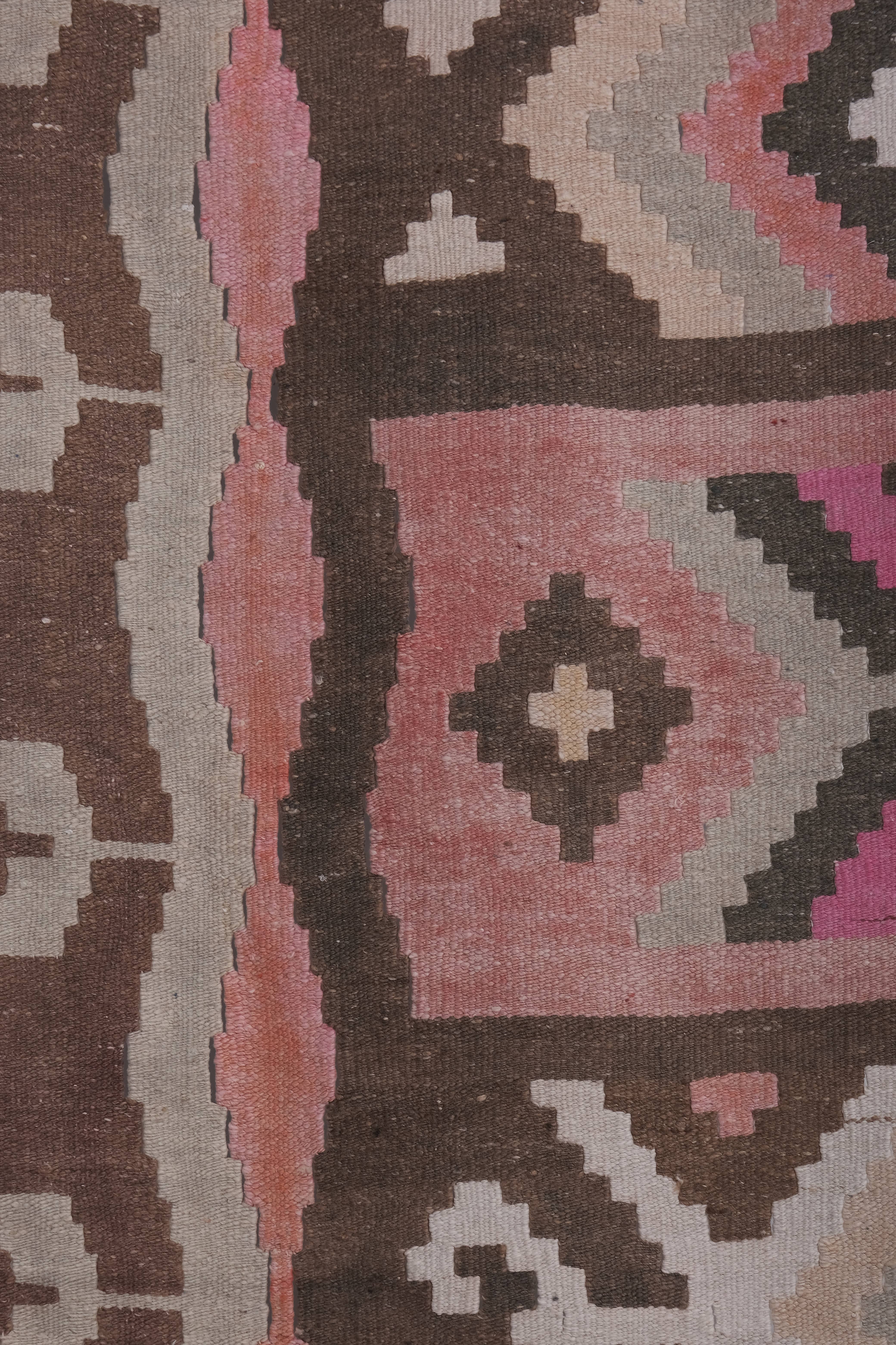 Vintage Turkish Kilim Runner 2'5'' x 20'8''