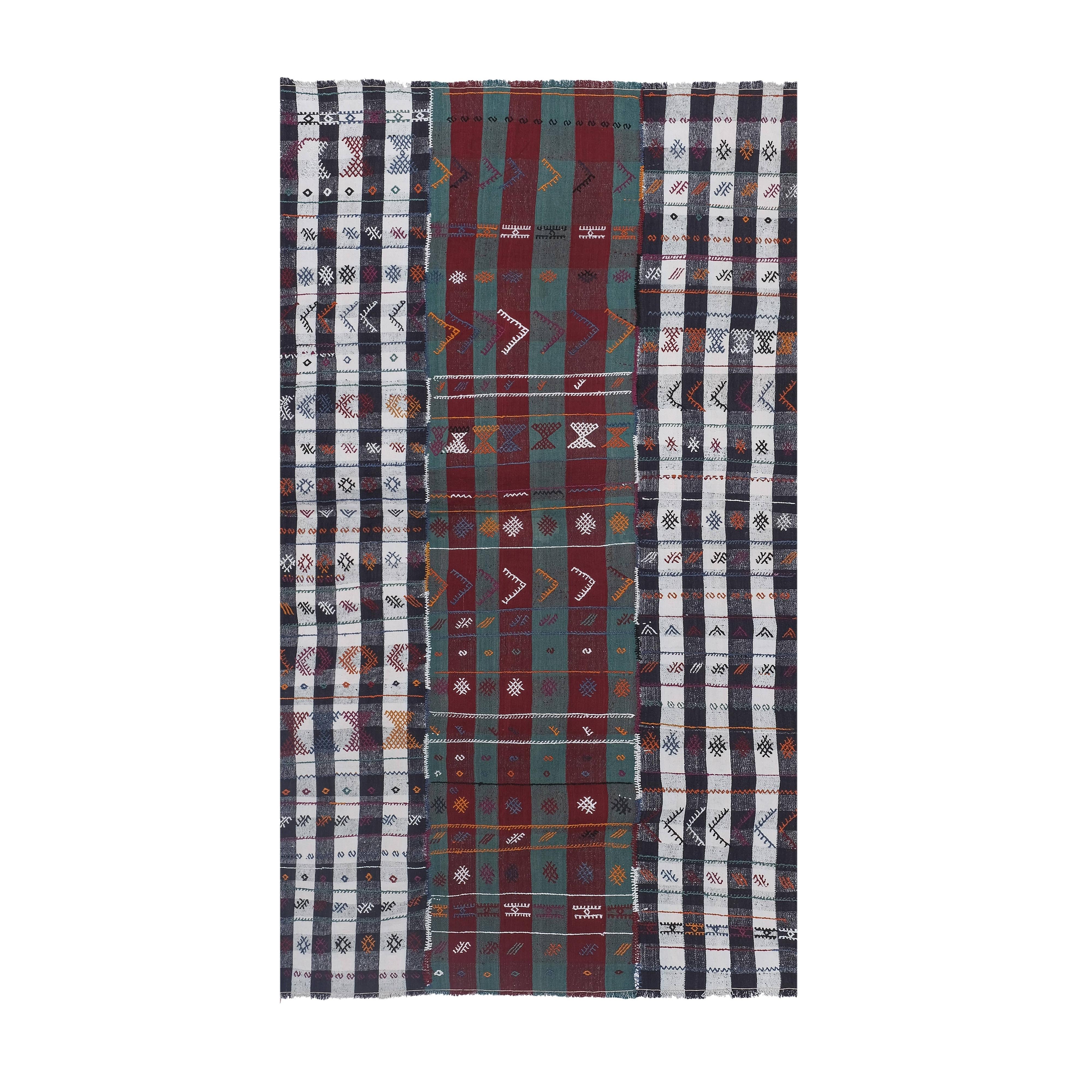 Vintage Turkish Kilim Rug 4'11'' x 8'7''
