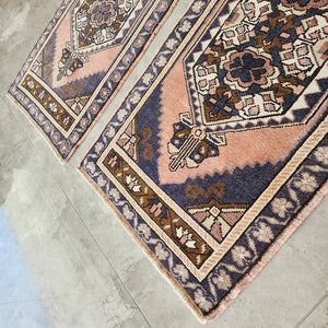 Vintage Turkish Yastik Rugs Set of 2 | 21'' x 41''