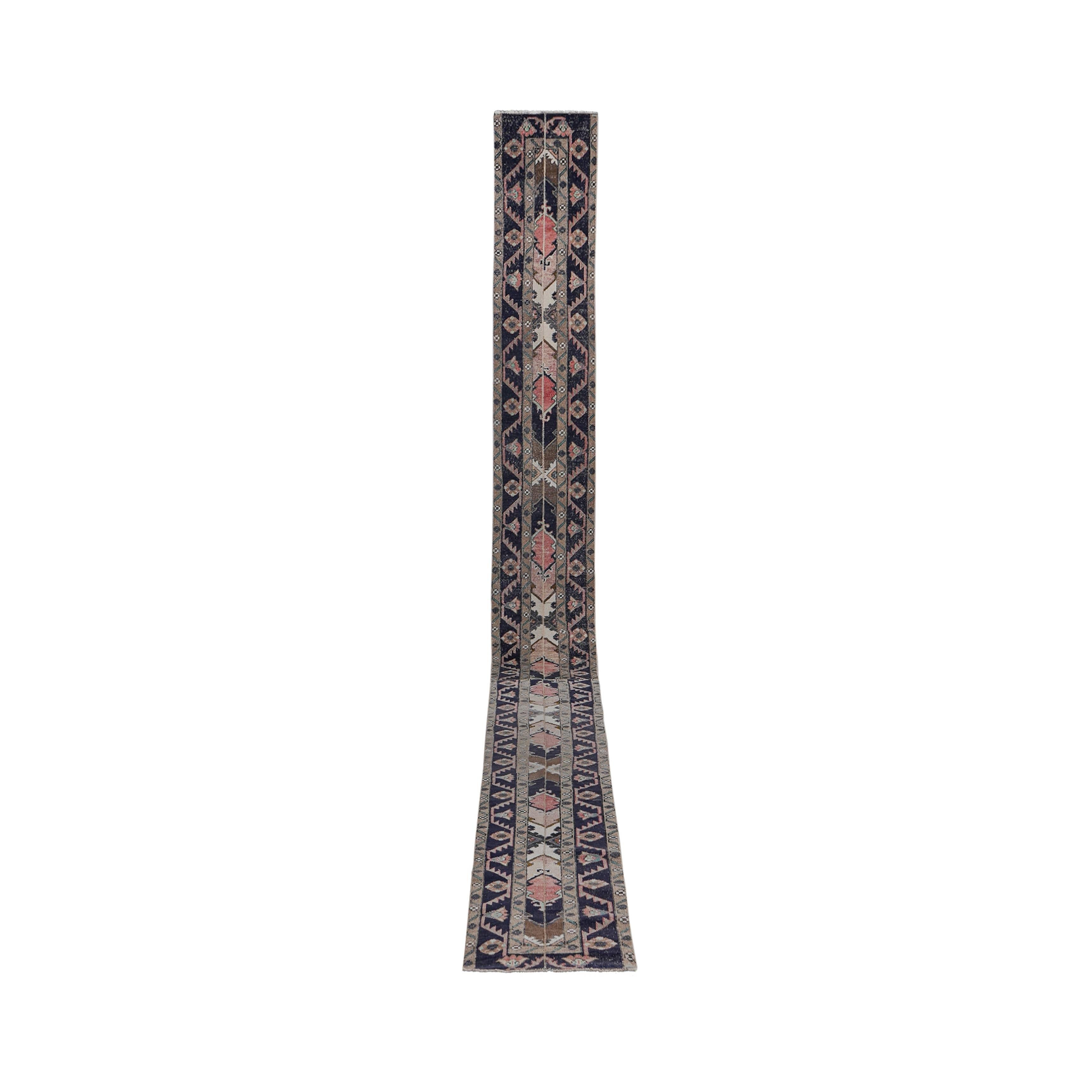 Vintage Turkish Runner Rug 1'8'' x 22'3''