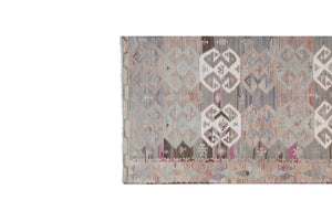 Vintage Turkish Kilim Runner 4'8'' x 13'9''