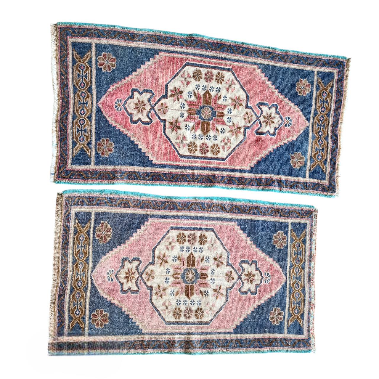 Vintage Turkish Yastik Rugs Set of 2 | 22'' x 36''