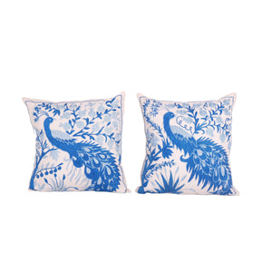 Peacock Suzani Pillow Cover | 18'' x 18''