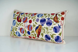 Bird Suzani Bedding Pillow Cover | 18'' x 34''