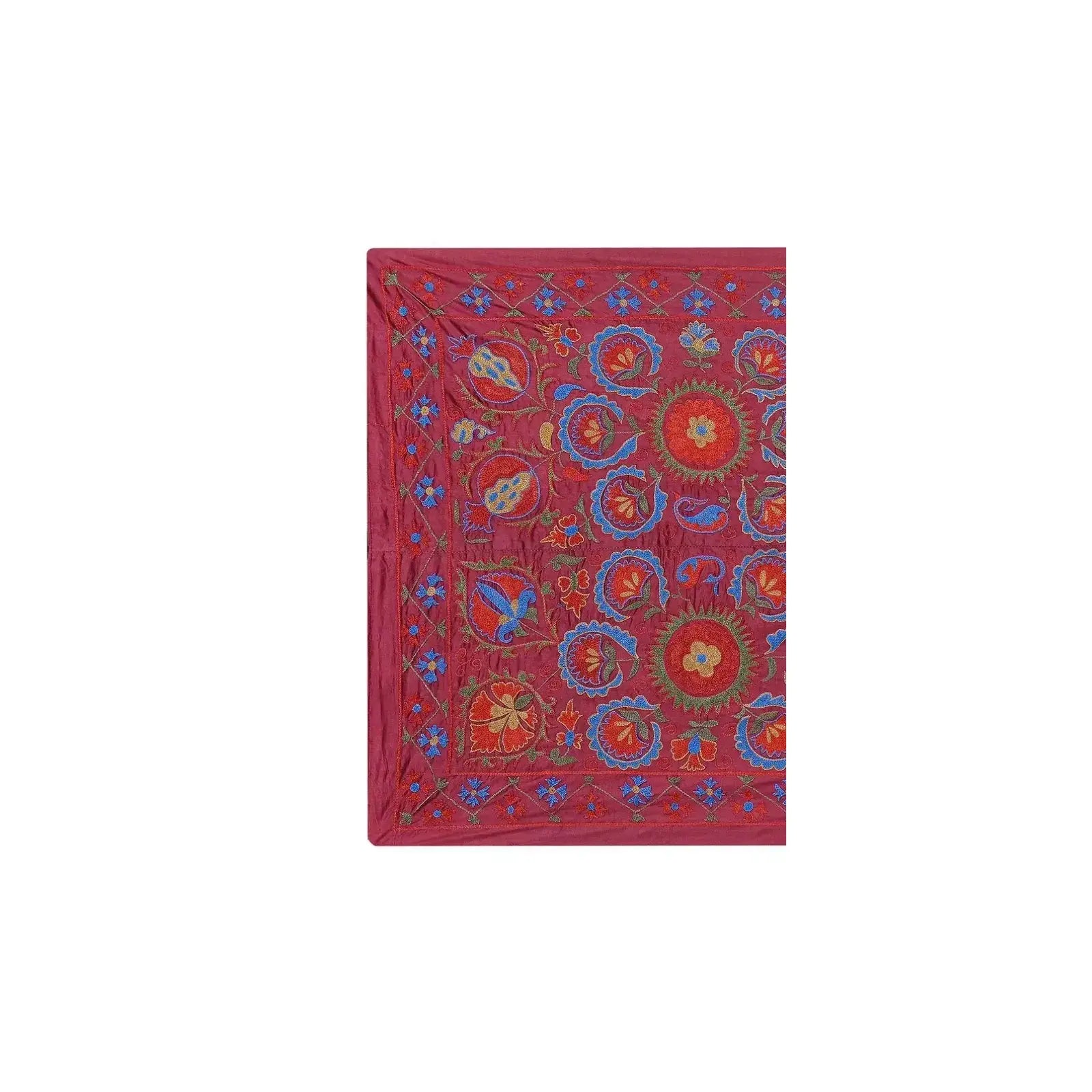 Silk Suzani Wall Hanging & Bedspread 3'1'' x 6'3''