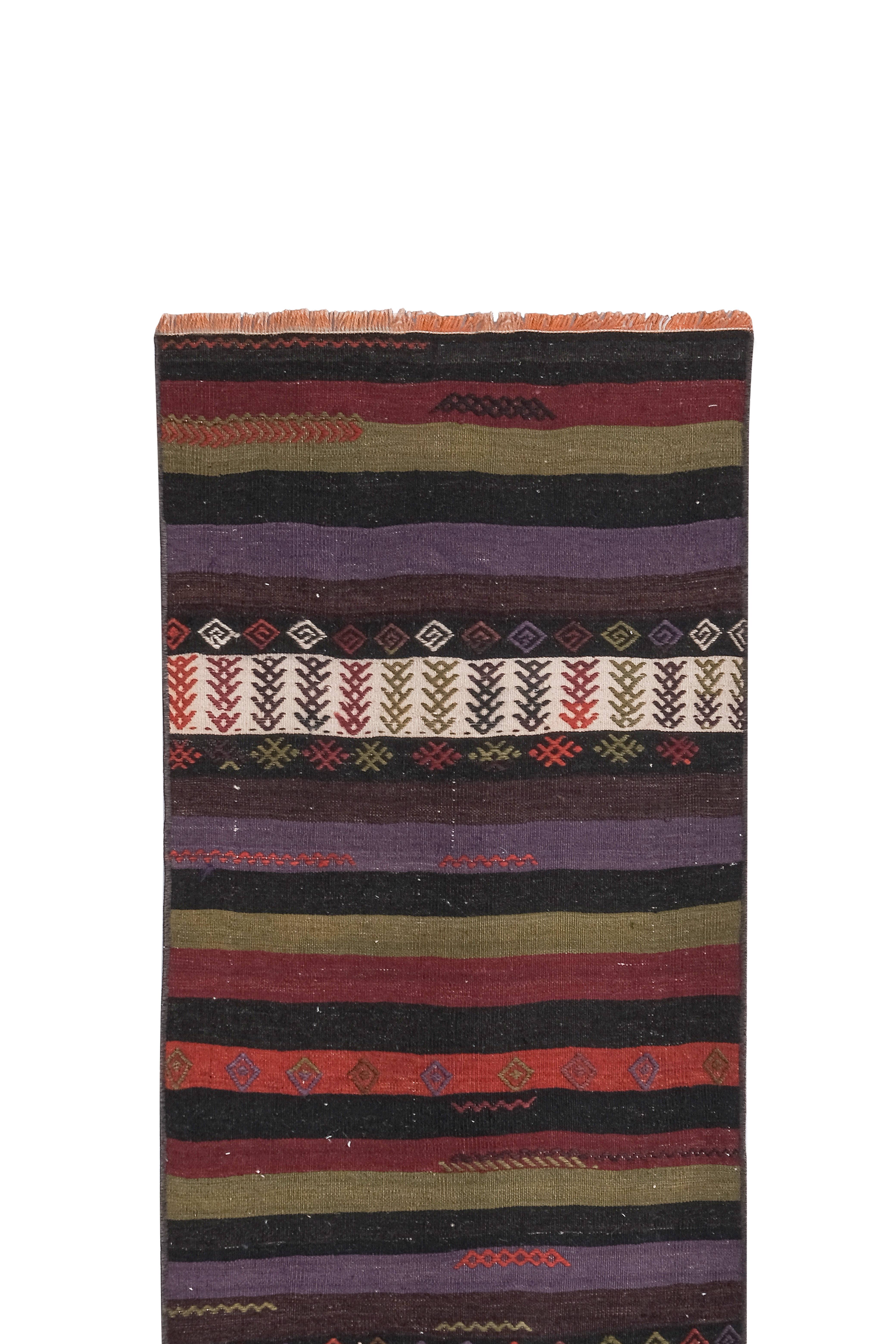 Vintage Kilim Runner 2' x 25'4''