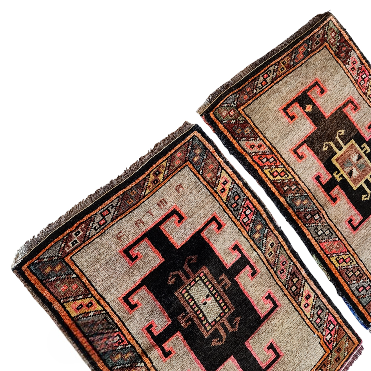 Vintage Oushak Yastik Rugs Set of 2 | 22'' x 31''