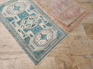 Vintage Turkish Yastik Rugs Set of 2 | 22'' x 36''
