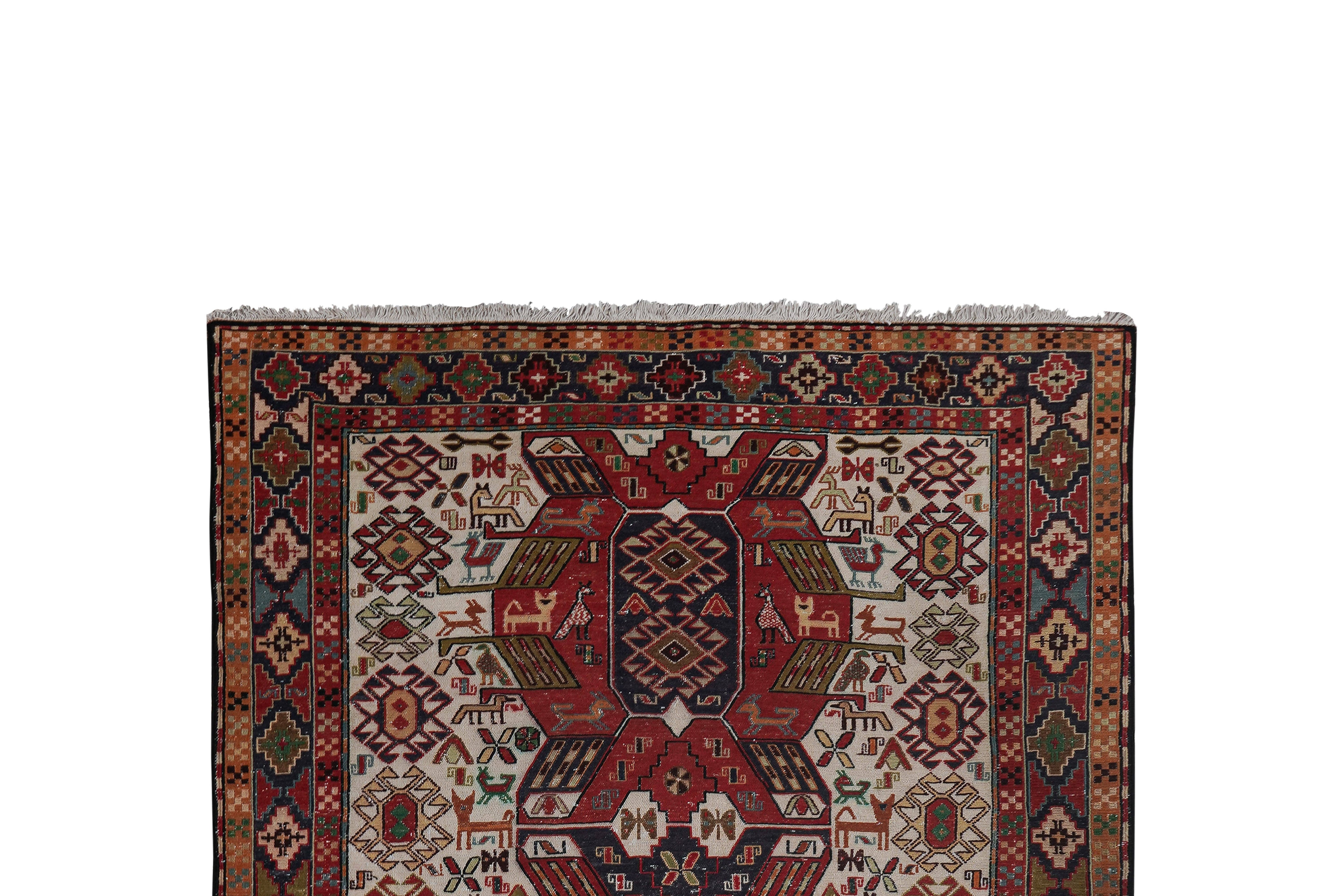 Vintage Soumac Kilim Rug 4' x 6'4''