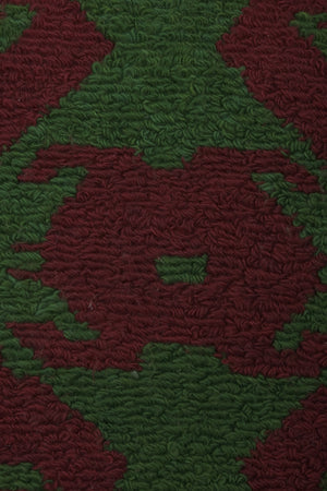 Vintage Checkered Turkish Tulu Rug 4' x 5'1''