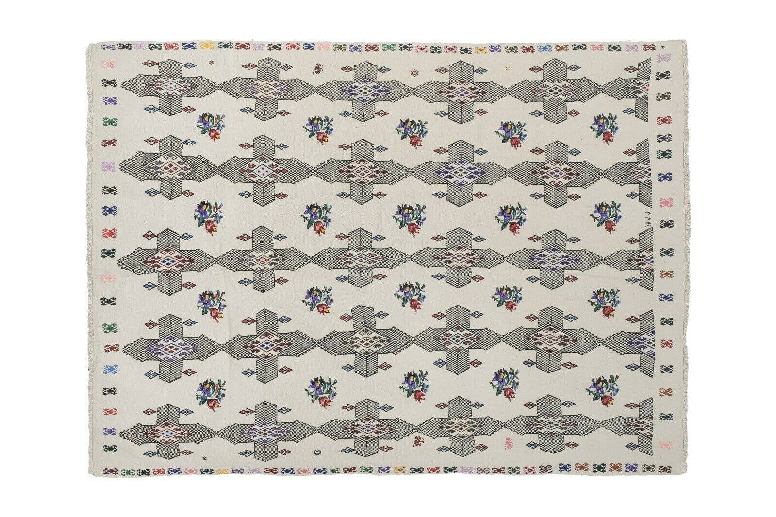 Vintage Turkish Kilim Rug 5'11'' x 7'5''