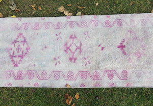 Vintage Kurdish Oushak Runner 2'4'' x 11'1''
