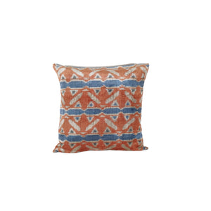 Silk Ikat Velvet Pillow Cover | 24'' x 24''
