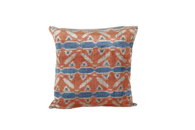 Silk Ikat Velvet Pillow Cover | 24'' x 24''