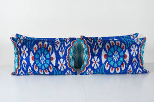 Silk Ikat Velvet Pillow Cover | 16'' x 48''