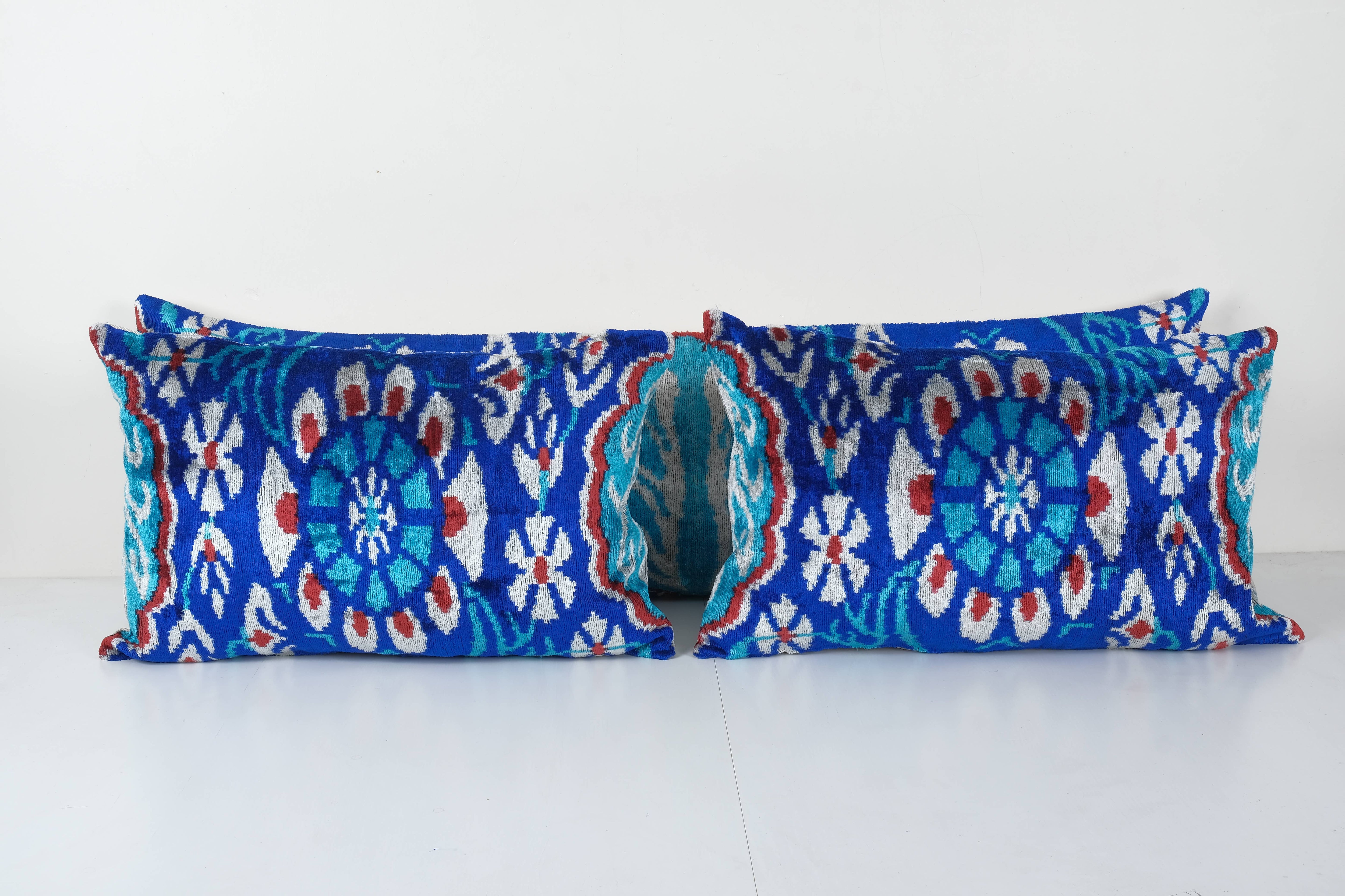Silk Ikat Velvet Pillow Cover | 16'' x 48''