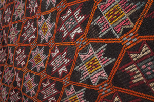 Vintage Turkish Jajim Rug 5'2'' x 8'9''