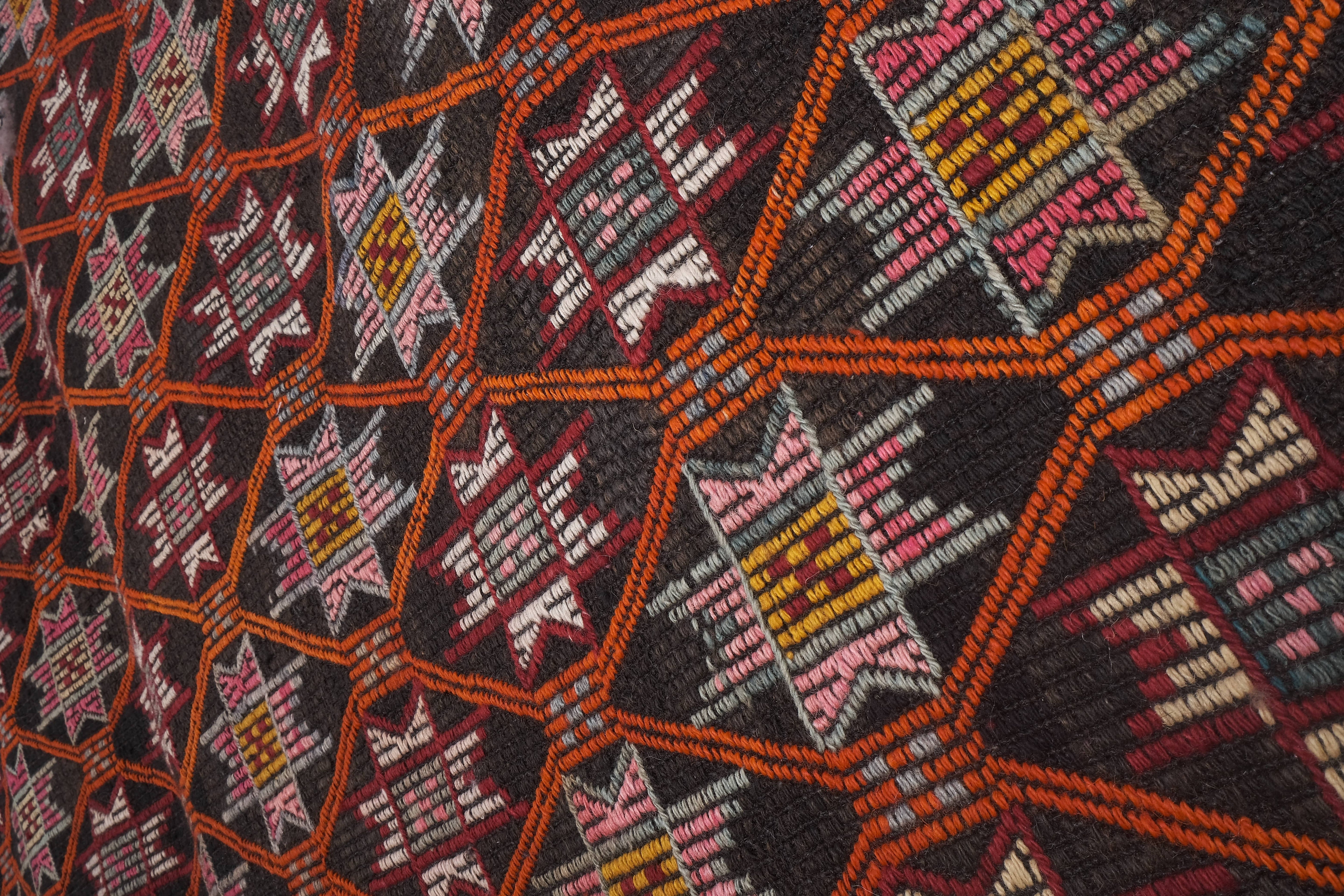 Vintage Turkish Jajim Rug 5'2'' x 8'9''