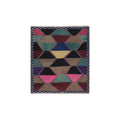 Vintage Checkered Turkish Shaggy Tulu Rug 49'' x 56''