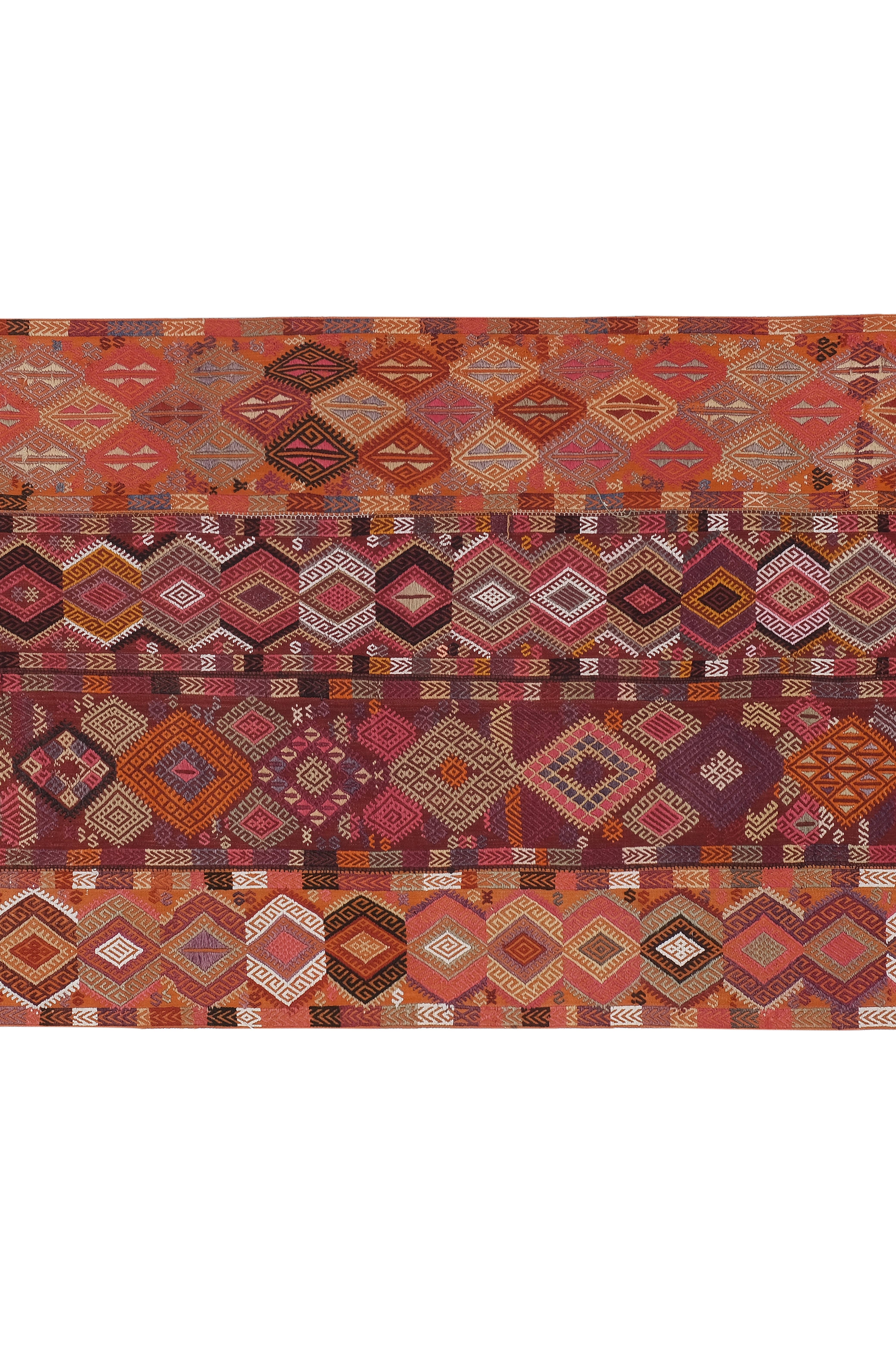 Vintage Sivas Kilim Rug 4'6'' x 10'4''