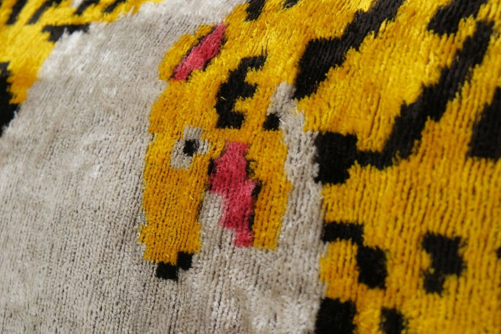 Tiger Silk Ikat Velvet Pillow Cover Set of 2 | 16'' x 44''