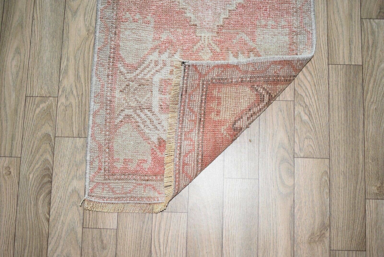 Vintage Oushak Rug 16'' x 38''