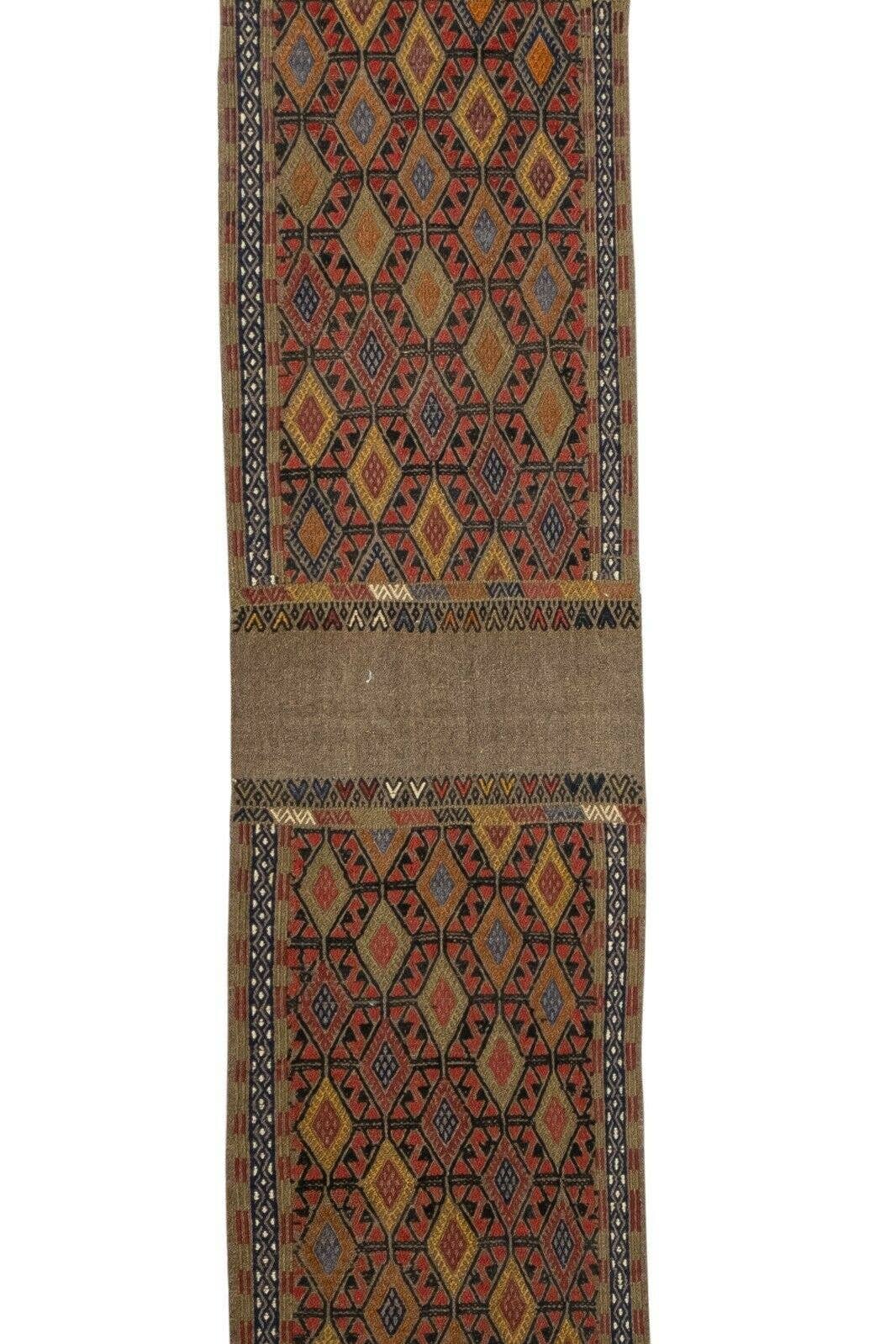 Vintage Turkish Kilim Runner 1'9'' x 13'