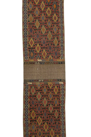 Vintage Turkish Kilim Runner 1'9'' x 13'