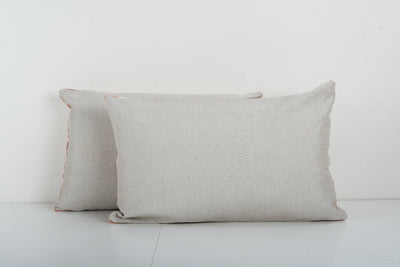 Silk Ikat Velvet Lumbar Pillow Cover - Set of Two Ethnic Decorative pillow - Pink Velvet Ikat pillow 16'' x 24''