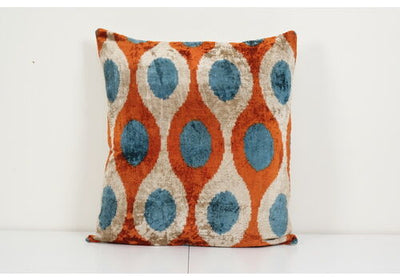 Ikat Velvet Pillow 22'' x 25''