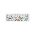 Decorative Winged Horse Suzani Tapestry - Bukhara Embroidered Cotton Runner 1'8'' x 4'8'' - front view