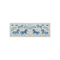 Artisan Uzbek Suzani Table Runner, Horse Embroidery, Cotton Embroidered Wall Hanging 1'8'' x 4'6'' - front view