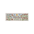 Embroidered Winged Horse Suzani Textile Wall Art - Uzbekistan Embroidered Cotton Runner 1'8'' x 4'8'' - front view